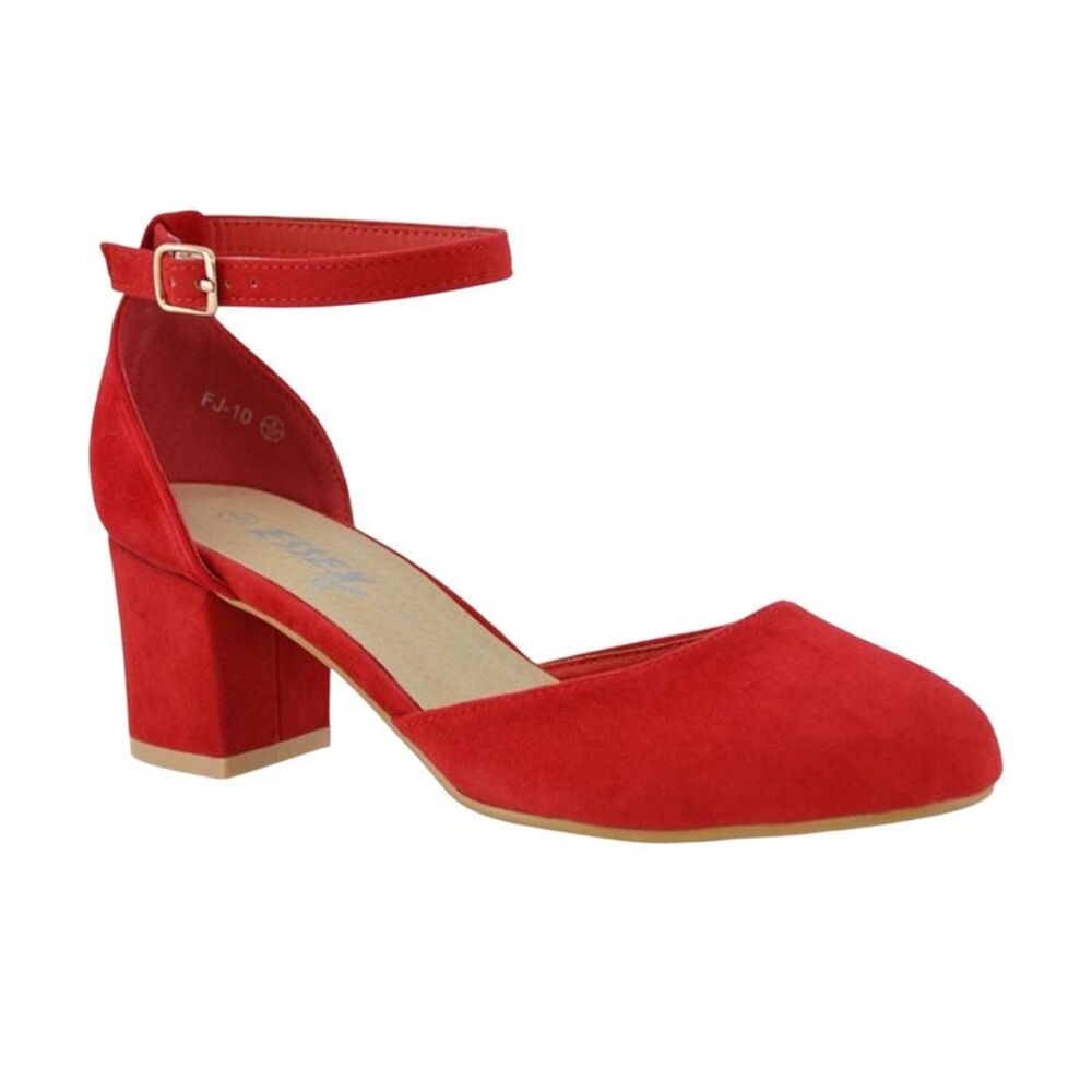 XY London Womens/Ladies Billie-May Chunky Strappy Mid Block Heel Court Shoes / R